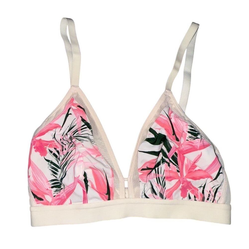 LIVELY Women's Tropical Print Bralette Size 1 Multicolor Wireless Bra